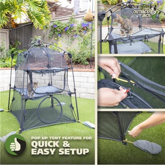 Cat Cage Playpen Outdoor Portable and Foldable - Picture 6 of 6